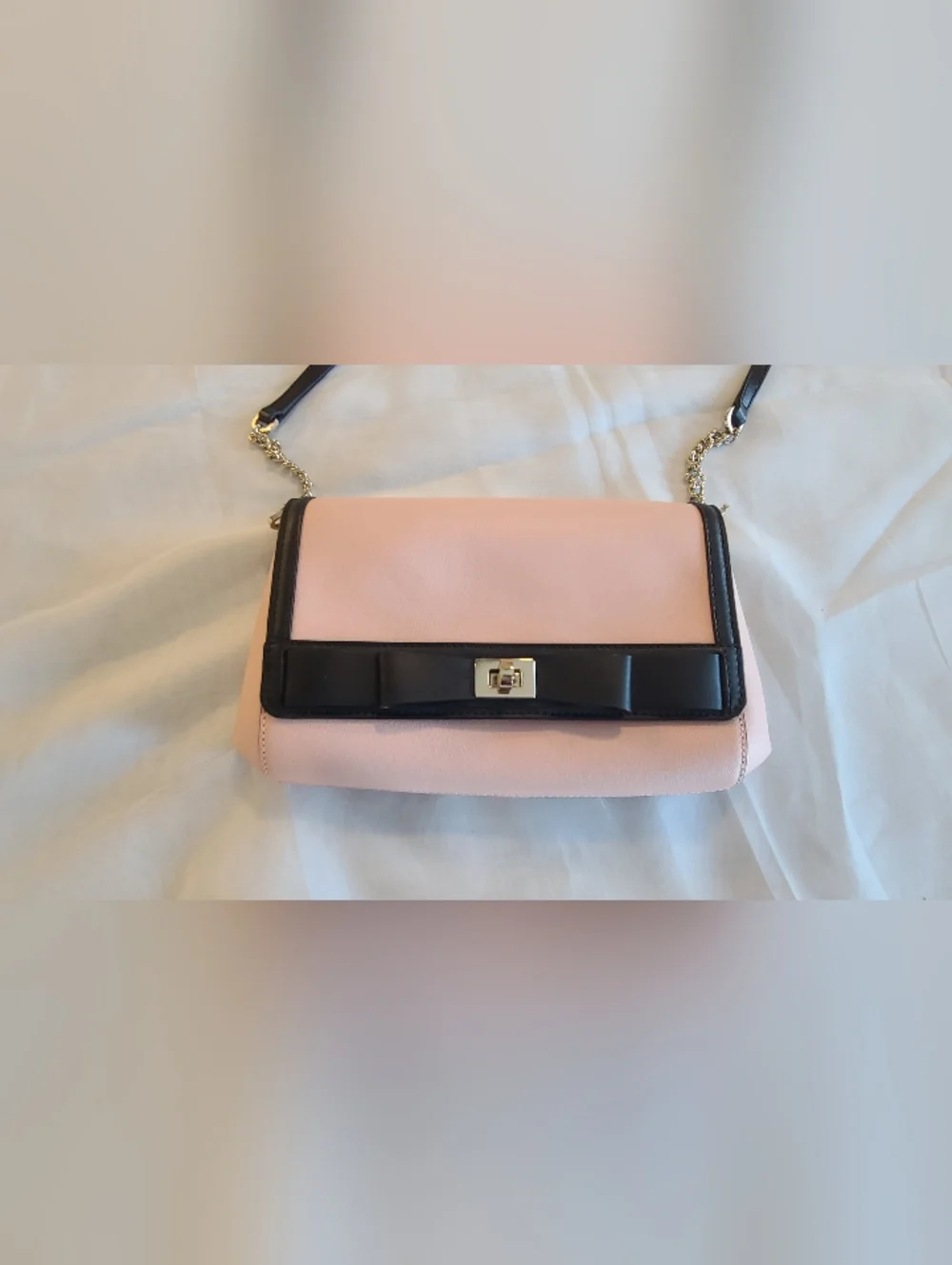 NWT Rare Limited Kate Spade Greer Mayfair Drive Bow Crossbody Bag Pink Black - Picture 2 of 16